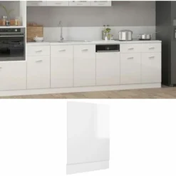 Pannello Lavastoviglie Bianco Lucido 45x3x67 Cm In Truciolato