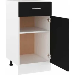 Armadio Con Cassetto Nero 40x46x81,5 Cm In Truciolato -Wenko Negozio 51129467 5