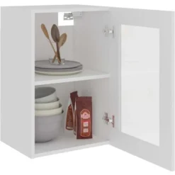 Armadio Sospeso Con Vetro Bianco 40x31x60 Cm In Truciolato -Wenko Negozio 51129633 4