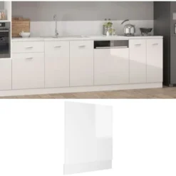 Pannello Lavastoviglie Bianco Lucido 59,5x3x67 Cm Truciolato