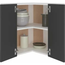 Pensile Angolare Grigio 57x57x60 Cm In Truciolato -Wenko Negozio 51130043 4