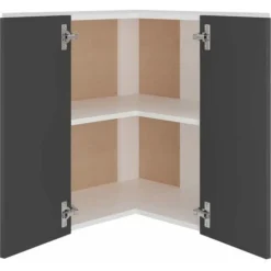 Pensile Angolare Grigio 57x57x60 Cm In Truciolato -Wenko Negozio 51130043 5