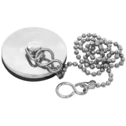 Tappo Di Scarico In Gomma Con Catena A Sfera 4.5X1.5cm Per Lavello Vasca Bagno
