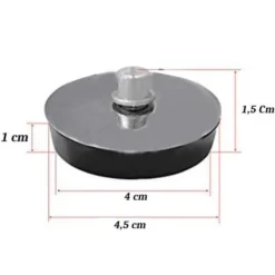 Tappo Di Scarico In Gomma Con Catena A Sfera 4.5X1.5cm Per Lavello Vasca Bagno -Wenko Negozio 51216245 5