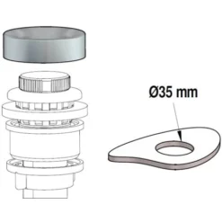 Manopola Di Controllo Per Lo Scarico Del Lavandino 1755 ROTOLOGIC1 Lira -Wenko Negozio 51664106 3