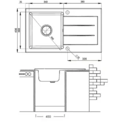 Lavello „Vox“ 440 X 760 Mm Beige Bergstroem 7 Lavello „Vox“ 440 X 760 Mm Beige Bergstroem -Wenko Negozio 52052557 3