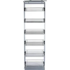 Colonna Estraibile Da Cucina Cestello Estraibile In Acciaio Inossidabile Dipensa Estraibile Con 6 Cestelli Per Altezza 190-220cm -Wenko Negozio 53056906 4
