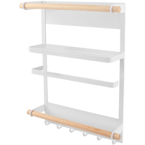 Magnetico Salvaspazio Portaspezie, Portaspezie Da Appendere Mensola Cucina Da Appendere Al Frigo Porta Spezie Mensola Bagno Porta Spezie Da Appendere Con 6 Ganci 34 X 27,5 X 7,5 Cm 3 Magnetico Salvaspazio Portaspezie, Portaspezie Da Appendere Mensola Cucina Da Appendere Al Frigo Porta Spezie Mensola Bagno Porta Spezie Da Appendere Con 6 Ganci 34 X 27,5 X 7,5 Cm - immagine 3