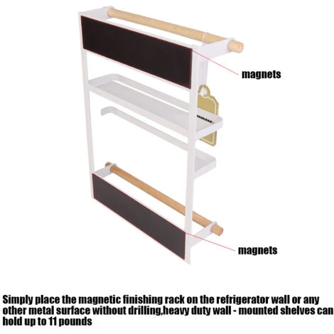 Magnetico Salvaspazio Portaspezie, Portaspezie Da Appendere Mensola Cucina Da Appendere Al Frigo Porta Spezie Mensola Bagno Porta Spezie Da Appendere Con 6 Ganci 34 X 27,5 X 7,5 Cm 4 Magnetico Salvaspazio Portaspezie, Portaspezie Da Appendere Mensola Cucina Da Appendere Al Frigo Porta Spezie Mensola Bagno Porta Spezie Da Appendere Con 6 Ganci 34 X 27,5 X 7,5 Cm - immagine 4