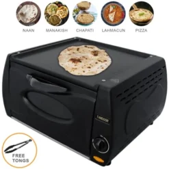 KuKoo - Mini Forno Tandoori Elettrico Fornetto Per Pizza Piadine Panini Con Piastra Superiore Anti Aderente Per Ricette Orientali Capacità 13L 2100W