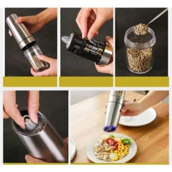 Set 2 Macina Sale Pepe Elettrico Aautomatico A Gravita Macinazione Regolabile -Wenko Negozio 53717799 4