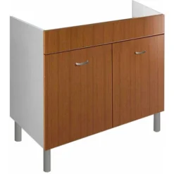 Mobile Sottolavello Cucina Da 80 Cm Solo Per Lavello In Acciaio Inox Da Appoggio - Colore: Teak (Solo Mobile)