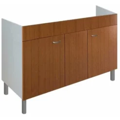 Mobile Sottolavello Cucina Da 120 Cm Solo Per Lavello In Acciaio Inox Da Appoggio - Colore: Teak (Solo Mobile)