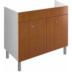 Mobile Sottolavello Cucina Da 90 Cm Solo Per Lavello In Acciaio Inox Da Appoggio - Colore: Teak (Solo Mobile)