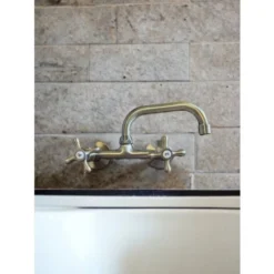 Rubinetto A Parete Vecchio Ottone, Bronzato Con Canna Alta, Maniglie A Stella -Wenko Negozio 54038731 4