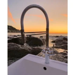 Rubinetto 4 Vie Miscelatore Cucina Cromato Con Canale Separato Per Acqua Filtrata, Canna Mollettone Movibile E Doccia Due Getti Staccabile - Serie BOD -Wenko Negozio 54093705 4