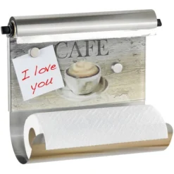 Wenko Porta Rotolo Caf� Magnetico In Vetro Temperato