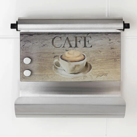 Wenko Porta Rotolo Caf� Magnetico In Vetro Temperato 3 Wenko Porta Rotolo Caf� Magnetico In Vetro Temperato - immagine 3