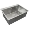 KuKoo - Lavello Da Cucina Singolo Acciaio Inox Squadrato Satinato Resistente Corrosione Lavabo Sottotop Sottopiano Sotto-Piano Integrato Lavandino Integrato Tappo Filtro E Scarico Inclusi Per Uso Comm