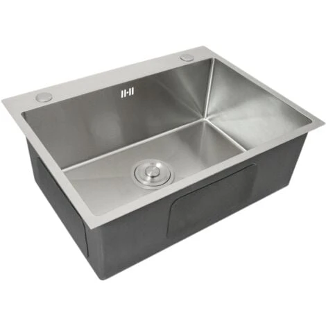 KuKoo - Lavello Da Cucina Singolo Acciaio Inox Squadrato Satinato Resistente Corrosione Lavabo Sottotop Sottopiano Sotto-Piano Integrato Lavandino Integrato Tappo Filtro E Scarico Inclusi Per Uso Comm 1 KuKoo - Lavello Da Cucina Singolo Acciaio Inox Squadrato Satinato Resistente Corrosione Lavabo Sottotop Sottopiano Sotto-Piano Integrato Lavandino Integrato Tappo Filtro E Scarico Inclusi Per Uso Comm