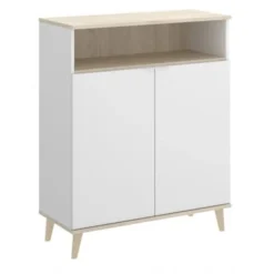 Mobile Cucina 80x40x102 Cm Anita Bianco Opaco E Rovere Naturale Con Due Ante Bianco E Naturale -Wenko Negozio 54718070 3