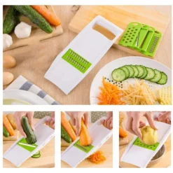 Mandolina Tagliaverdure Affettatrice Manuale Multifunzione 4 Lame Cucina Taglia -Wenko Negozio 55067372 3