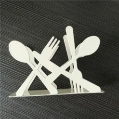 PORTA TOVAGLIOLI SALVIETTE DA TAVOLA IN METALLO VERNICIATO PORTATOVAGLIOLI BIANC -Wenko Negozio 55866451 3