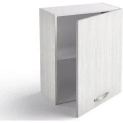 Pensile Cucina 60x33xH72 Cm In Legno Bianco Alaska Con Un'anta Bianco