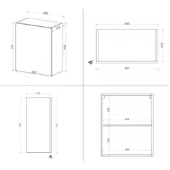 Pensile Cucina 60x33xH72 Cm In Legno Bianco Alaska Con Un'anta Bianco 5 Pensile Cucina 60x33xH72 Cm In Legno Bianco Alaska Con Un'anta Bianco -Wenko Negozio 56617595 3