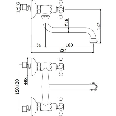 Miscelatore Lavello A Muro Con Canna Orientabile Colore Bronzo Paffoni Belinda FBLV161BR Bronzo 2 Miscelatore Lavello A Muro Con Canna Orientabile Colore Bronzo Paffoni Belinda FBLV161BR Bronzo - immagine 2