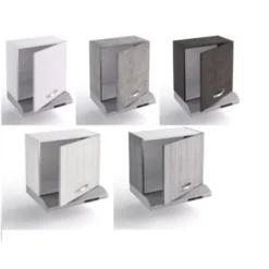 Sopracappa Cucina 60x31xH48 Cm In Legno Bianco Alaska Con Anta E Depuratore Bianco -Wenko Negozio 57157541 3