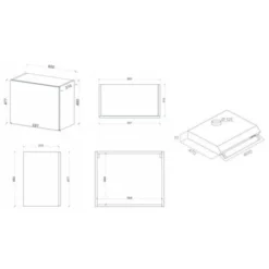 Sopracappa Cucina 60x31xH48 Cm In Legno Bianco Alaska Con Anta E Depuratore Bianco -Wenko Negozio 57157541 4
