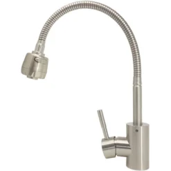 Rubinetto Cucina Flessibile Miscelatore Cromato Lavello Canna Orientabile S9003