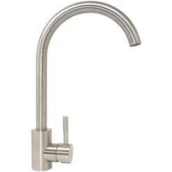 Rubinetto Miscelatore Cucina Lavabo Canna Lunga Satinato Moderno S9001