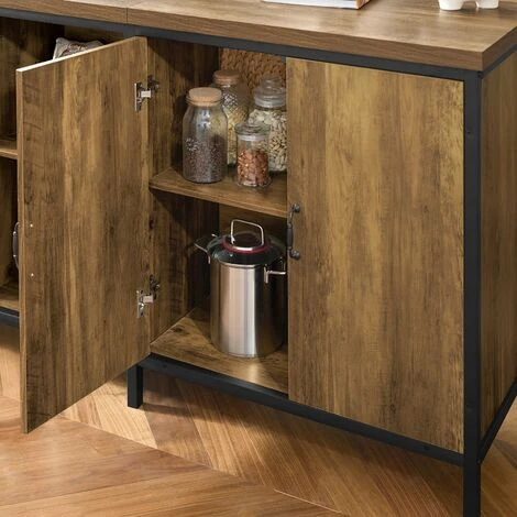 SoBuy Isola Cucina Mobile Da Cucina Autoportante Credenza Tavolo Da Bar Design Industriale 170x60x89cm KNL01-F 3 SoBuy Isola Cucina Mobile Da Cucina Autoportante Credenza Tavolo Da Bar Design Industriale 170x60x89cm KNL01-F - immagine 3