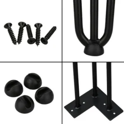 Randaco 4x Gambe Per Capelli Tavolo Gambe Gambe Cornice Tavolo Metallo Gambe Per Capelli Bays Bay Muschio Fuesse Tavolo Corrido -Wenko Negozio 57705622 3