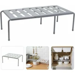 HIASDFLS Mensola Da Cucina, Ripiano Da Cucina E Organizer Per Mensole, Pratico Scolapiatti Per Più Spazio Di Archiviazione, Mensola Da Cucina Telescopica A Scomparsa Per Tazze, Piatti, Cibo, Ecc.