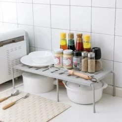 HIASDFLS Mensola Da Cucina, Ripiano Da Cucina E Organizer Per Mensole, Pratico Scolapiatti Per Più Spazio Di Archiviazione, Mensola Da Cucina Telescopica A Scomparsa Per Tazze, Piatti, Cibo, Ecc. -Wenko Negozio 59008560 3