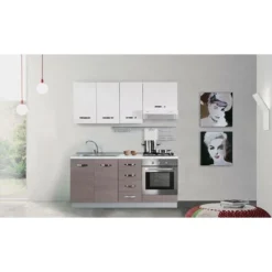 Base Cucina 40x60xH82 In Legno Bianco Frassinato Bianco -Wenko Negozio 5903978 5