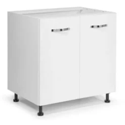 Base Cucina 80x60xH82 In Legno Bianco Frassinato Bianco