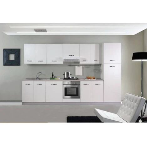 Pensile Cucina 60x32xH72 In Legno Bianco Frassinato Bianco 3 Pensile Cucina 60x32xH72 In Legno Bianco Frassinato Bianco - immagine 3