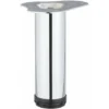 Gamba Regolabile Per Tavolino Cilindrica, H. 20-23 Cm In Acciaio Cromato HETTICH