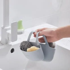 HIASDFLS Lavello Da Cucina Cestello Portaoggetti In Spugna Portaspazzole Portaspazzole Portaoggetti Organizzatore Per La Casa Rubinetto Cestini Appesi Cucina Bagno StrumentoGrigio -Wenko Negozio 59383911 5