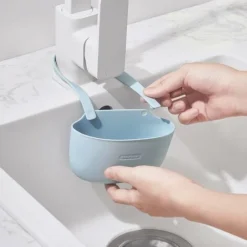 HIASDFLS Lavello Da Cucina Cestello Portaoggetti In Spugna Portaspazzole Portaspazzole Portaoggetti Organizzatore Per La Casa Rubinetto Cestini Pensili Attrezzo Da Bagno Per CucinaBlue -Wenko Negozio 59383912 5