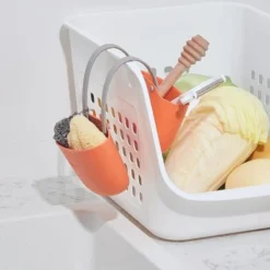 HIASDFLS Lavello Da Cucina Cestello Portaoggetti In Spugna Portaspazzole Portaspazzole Portaoggetti Organizzatore Per La Casa Rubinetto Cestini Pensili Attrezzo Per Bagno Da Cucina Arancione -Wenko Negozio 59383915 5