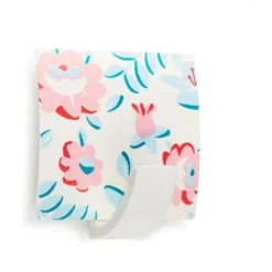 INOFIX Gancio Adesivo Quadrato Floreale Bianco