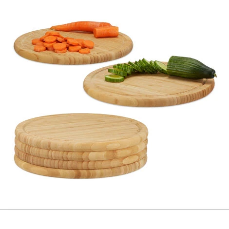 6x Taglieri Da Cucina, Rotondi, In Bambù, Ø 30 Cm, Tovagliette, Vassoi Colazione In Legno, Look Naturale, Marrone Chiaro 1 6x Taglieri Da Cucina, Rotondi, In Bambù, Ø 30 Cm, Tovagliette, Vassoi Colazione In Legno, Look Naturale, Marrone Chiaro