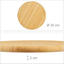 6x Taglieri Da Cucina, Rotondi, In Bambù, Ø 30 Cm, Tovagliette, Vassoi Colazione In Legno, Look Naturale, Marrone Chiaro 8 6x Taglieri Da Cucina, Rotondi, In Bambù, Ø 30 Cm, Tovagliette, Vassoi Colazione In Legno, Look Naturale, Marrone Chiaro -Wenko Negozio 59970691 4