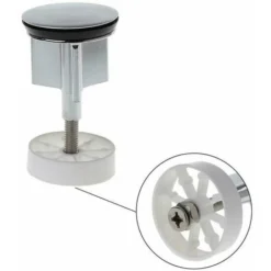 Trade Shop - Tappo Saltarello Per Piletta Lavabo Scarico Bidet Vasca 40 Mm Art. 69685