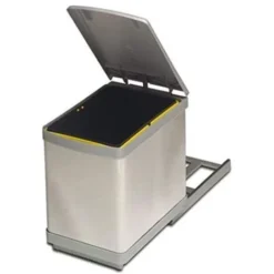 Gollinucci 281 Bidone Estraibile Per Mobili Da 16 Litri Inox